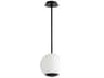 Oxygen by Quorum Terra 1-Light Black Globe Mini Pendant