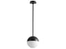 Oxygen by Quorum Mondo 1-Light Black Globe Mini Pendant