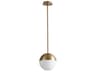 Oxygen by Quorum Mondo 1-Light Aged Brass Globe Mini Pendant