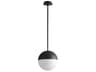 Oxygen by Quorum Mondo 1-Light Black Globe Mini Pendant