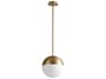 Oxygen by Quorum Mondo 1-Light Aged Brass Globe Mini Pendant