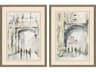 Paragon Architectural Watercolor Arches-I Wall Art Set of 2