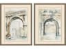 Paragon Architectural Watercolor Arches-II Wall Art Set of 2