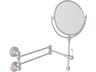 Perrin and Rowe Edwardian Wall Mounted Shaving Mirror In Satin Nickel