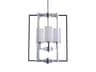 Pasargad Home Bliss Riva 3-Light Silver Geometric Chandelier