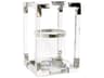 Pasargad Home Beacon Soren Silver Clear Candle Holder