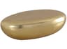 Phillips Collection River Stone Oval Gold Leaf Coffee Table