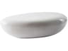 Phillips Collection Outdoorriver Stone Oval Gel Coat White Coffee Table