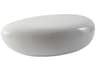 Phillips Collection Outdoorriver Stone Oval Gel Coat White Coffee Table
