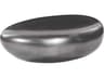 Phillips Collection River Stone Oval Metal Polished Aluminum Coffee Table