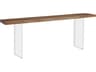 Phillips Collection Rectangular Wood Natural Acrylic Console Table