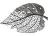 Phillips Collection Antique Silver Matte Lacquer 40" Birch Leaf Metal Wall Art