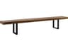 Phillips Collection Origins Straight Edge Natural Brown Black Accent Bench