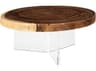 Phillips Collection Round Wood Brown Natural Coffee Table