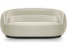 Pianca Peonia Aries Black Plinth White Upholstered Sofa