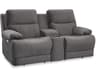 Palliser Kenaston Leather Upholstery Console Loveseat Power Recliner with Headrest & Lumbar