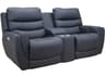 Palliser Gavin Leather Upholstery Console Loveseat Power Recliner with Headrest & Lumbar