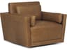 Palliser Shea Leather Upholstery Swivel Chair and Half