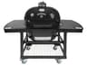 Primo Oval XL Jack Daniels Edition Charcoal Grill with Cart and Jack Daniels Island Top