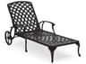 Watermark Living Quick Ship Oxford Cast Aluminum Weathered Black Patio Chaise Lounge
