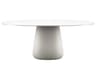 Qeeboo Outdoor Cobble White Warm Recycled Plastic Oval Dining Table