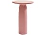 Qeeboo Outdoor Toto Pink Recycled Plastic Round Bar Table