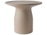 Qeeboo Outdoor Totino Dove Grey Recycled Plastic Round End Table