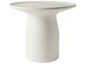 Qeeboo Outdoor Totino White Recycled Plastic Round End Table