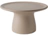 Qeeboo Outdoor Totino Dove Grey Recycled Plastic Round End Table