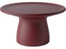 Qeeboo Outdoor Totino Indian Red Recycled Plastic Round End Table