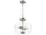 Quorum Dakota 2-Light Satin Nickel Drum Mini Pendant