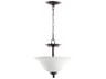 Quorum Spencer 2-Light Oiled Bronze With Satin Opal Glass Bell Pendant
