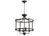 Quorum Rossington 4-Light Oiled Bronze Candelabra Drum Chandelier