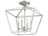 Quorum Gabriel 4-Light Classic Nickel Semi Flush Mount