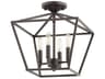 Quorum Gabriel 4-Light Oiled Bronze Semi Flush Mount