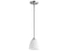 Quorum Jardin 1-Light Satin Nickel Glass Bell Mini Pendant
