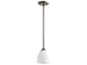 Quorum Jardin 1-Light Oiled Bronze Glass Bell Mini Pendant