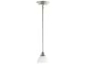 Quorum Bryant 1-Light Classic Nickel Glass Bell Mini Pendant