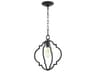 Quorum Dublin 1-Light Noir Black Mini Pendant
