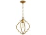 Quorum Dublin 1-Light Gold Leaf Mini Pendant