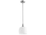 Quorum Richmond 1-Light Satin Nickel White Glass Bowl Mini Pendant
