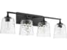 Quorum Eldorado 4-Light Matte Black Vanity Light