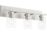 Quorum Carter 3-Light Satin Nickel Vanity Light
