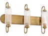 Quorum Whitmire 3-Light Brushed Brass Vanity Light