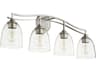Quorum Jardin 4-Light Satin Nickel With Clear Seeded Glass Vanity Light