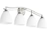 Quorum Jardin 4-Light Satin Nickel Glass Vanity Light