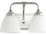 Quorum Enclave 2-Light Polished Nickel Glass Vanity Light