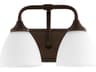 Quorum Enclave 2-Light Oiled Bronze Glass Vanity Light