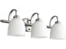 Quorum Reyes 3-Light Classic Nickel Glass Vanity Light