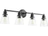 Quorum Dunbar 4-Light Noir Black Vanity Light